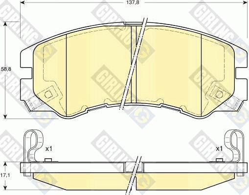 Girling 6131629 - Brake Pad Set, disc brake car-mod.net