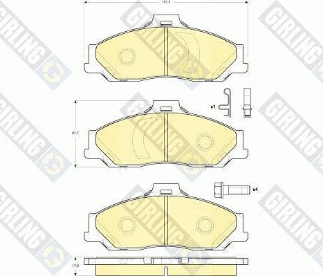 Girling 6133539 - Brake Pad Set, disc brake car-mod.net