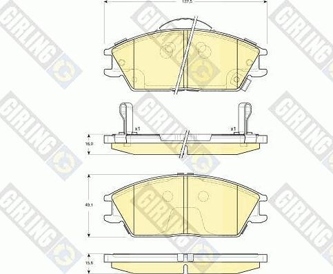 Girling 6133319 - Brake Pad Set, disc brake car-mod.net