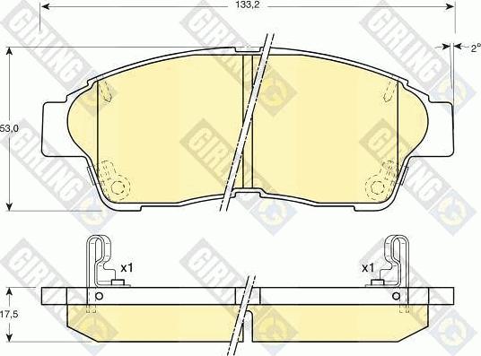 Girling 6132079 - Brake Pad Set, disc brake car-mod.net