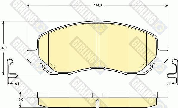 Girling 6132879 - Brake Pad Set, disc brake car-mod.net