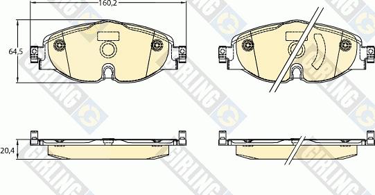 Girling 6121431 - Brake Pad Set, disc brake car-mod.net
