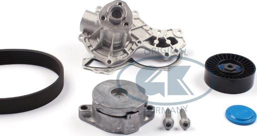 GK K980148H - Water Pump + V-Ribbed Belt Set car-mod.net