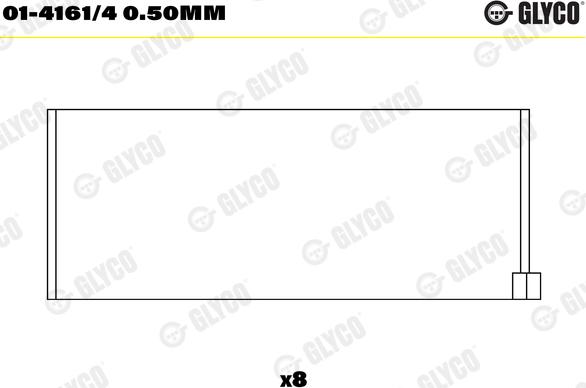 Glyco 01-4161/4 0.50mm - Big End Bearings car-mod.net