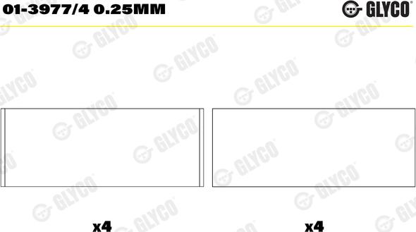 Glyco 01-3977/4 0.25mm - Big End Bearings car-mod.net