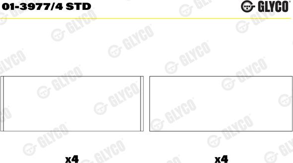 Glyco 01-3977/4 STD - Big End Bearings car-mod.net