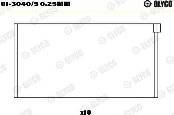 Glyco 01-3040/5 0.25mm - Big End Bearings car-mod.net