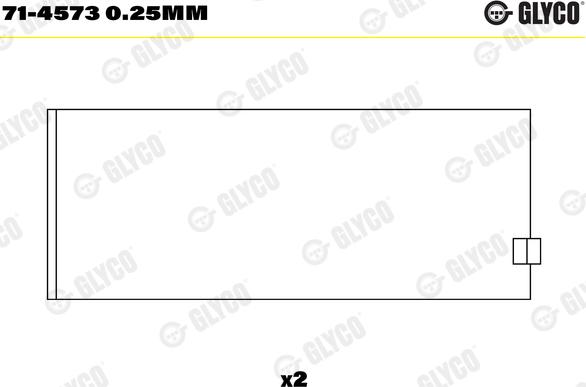 Glyco 71-4573 0.25mm - Big End Bearings car-mod.net