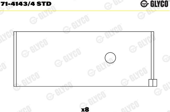 Glyco 71-4143/4 STD - Big End Bearings car-mod.net