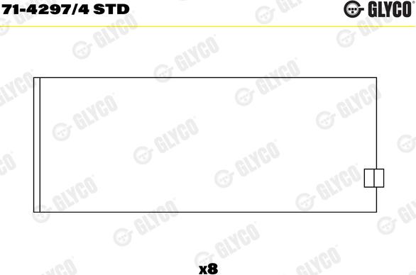 Glyco 71-4297/4 STD - Big End Bearings car-mod.net