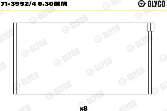 Glyco 71-3952/4 0.30mm - Big End Bearings car-mod.net
