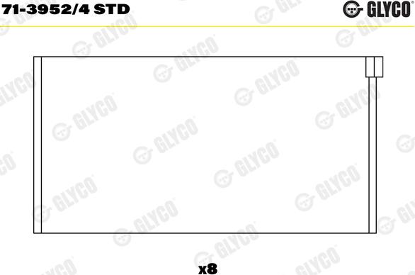 Glyco 71-3952/4 STD - Big End Bearings car-mod.net