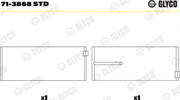 Glyco 71-3868 STD - Big End Bearings car-mod.net
