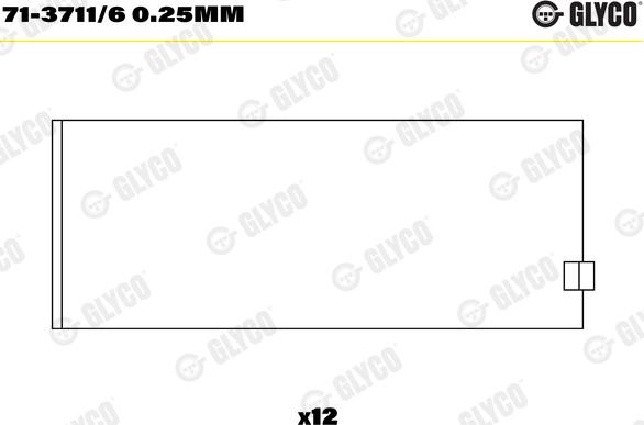 Glyco 71-3711/6 0.25MM - Big End Bearings car-mod.net