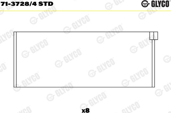 Glyco 71-3728/4 STD - Big End Bearings car-mod.net