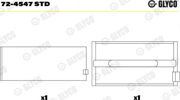 Glyco 72-4547 STD - Main Bearings, crankshaft car-mod.net