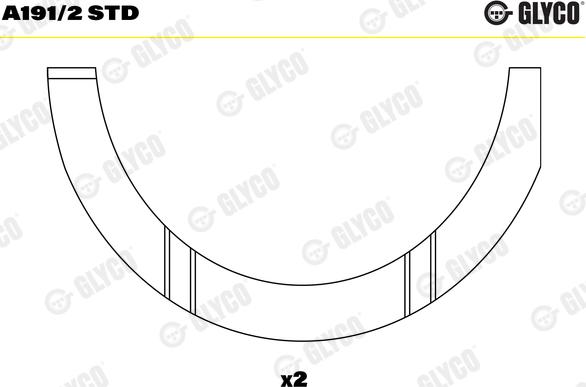Glyco A191/2 STD - Thrust Washer, crankshaft car-mod.net