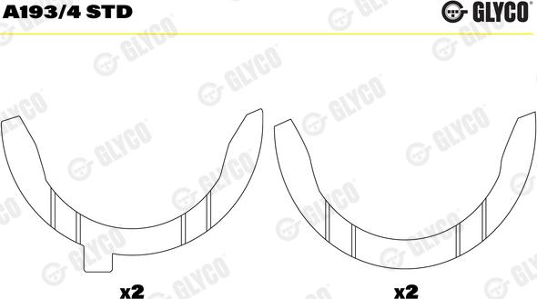 Glyco A193/4 STD - Thrust Washer, crankshaft car-mod.net