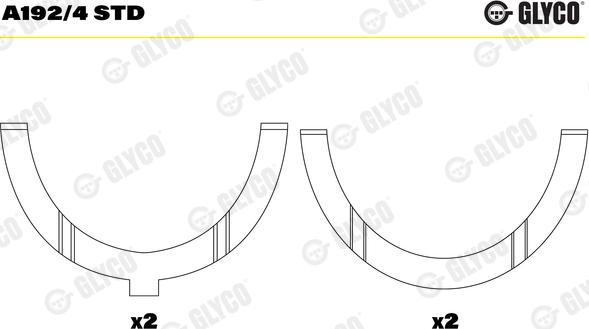 Glyco A192/4 STD - Thrust Washer, crankshaft car-mod.net