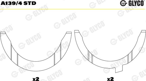 Glyco A139/4 STD - Thrust Washer, crankshaft car-mod.net