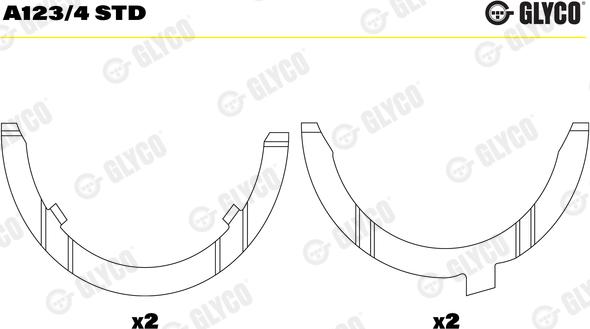 Glyco A123/4 STD - Thrust Washer, crankshaft car-mod.net