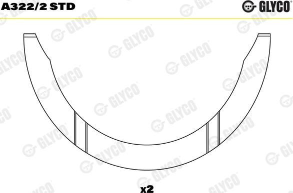 Glyco A322/2 STD - Thrust Washer, crankshaft car-mod.net