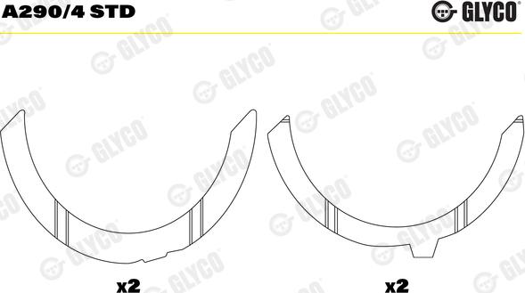 Glyco A290/4 STD - Thrust Washer, crankshaft car-mod.net