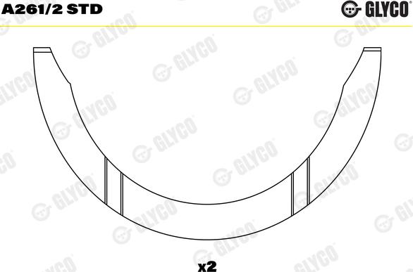 Glyco A261/2 STD - Thrust Washer, crankshaft car-mod.net