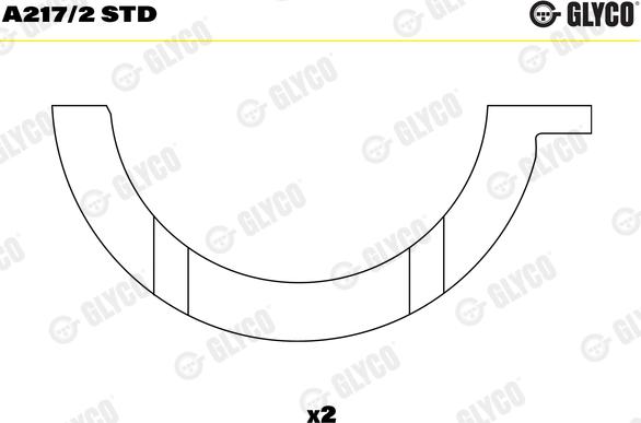 Glyco A217/2 STD - Thrust Washer, crankshaft car-mod.net