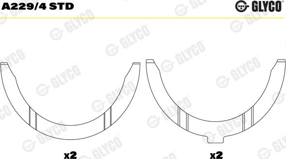 Glyco A229/4 STD - Thrust Washer, crankshaft car-mod.net