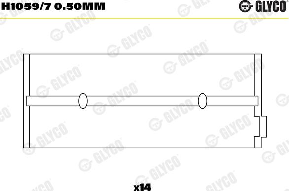 Glyco H1059/7 0.50mm - Main Bearings, crankshaft car-mod.net