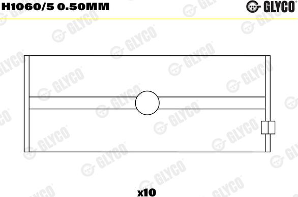 Glyco H1060/5 0.50mm - Main Bearings, crankshaft car-mod.net