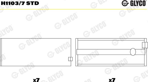 Glyco H1103/7 STD - Main Bearings, crankshaft car-mod.net