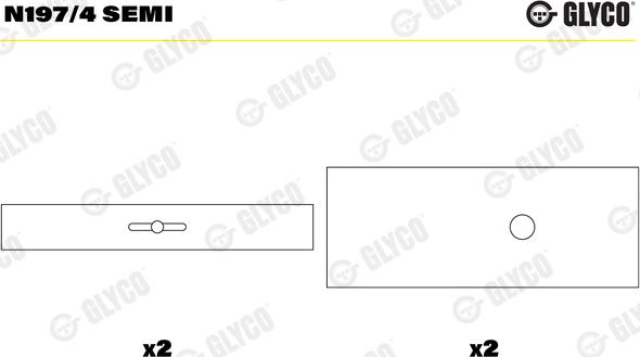 Glyco N197/4 SEMI - Camshaft Bushes car-mod.net