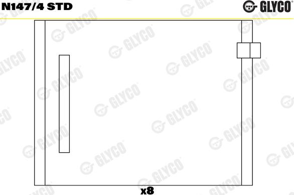 Glyco N147/4 STD - Camshaft Bushes car-mod.net