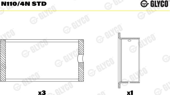 Glyco N110/4N STD - Camshaft Bushes car-mod.net