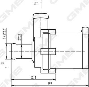 GMB GEW-VW030 - Additional Water Pump car-mod.net