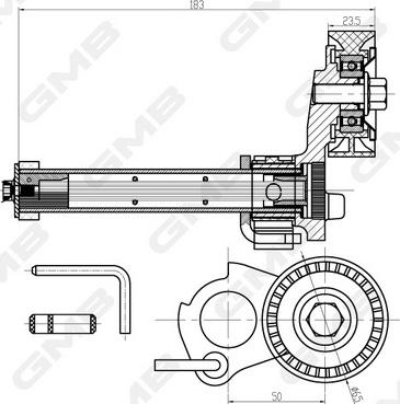 GMB GHAT-225 - Belt Tensioner, v-ribbed belt car-mod.net
