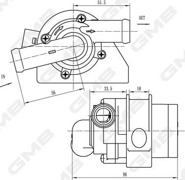 GMB GEW-VW018 - Additional Water Pump car-mod.net