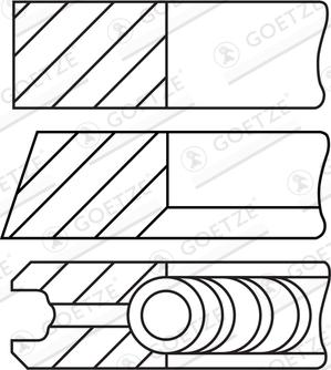 Goetze Engine 08-449700-10 - Piston Ring Kit car-mod.net