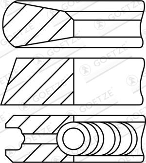Goetze Engine 08-445200-40 - Piston Ring Kit car-mod.net