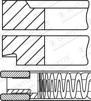 Goetze Engine 08-433900-00 - Piston Ring Kit car-mod.net