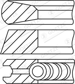 Goetze Engine 08-449600-10 - Piston Ring Kit car-mod.net