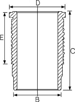 Goetze Engine 14-673080-00 - Cylinder Sleeve car-mod.net