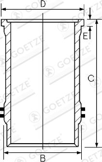 Goetze Engine 15-610060-10 - Cylinder Sleeve car-mod.net