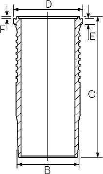 Goetze Engine 15-677620-00 - Cylinder Sleeve car-mod.net