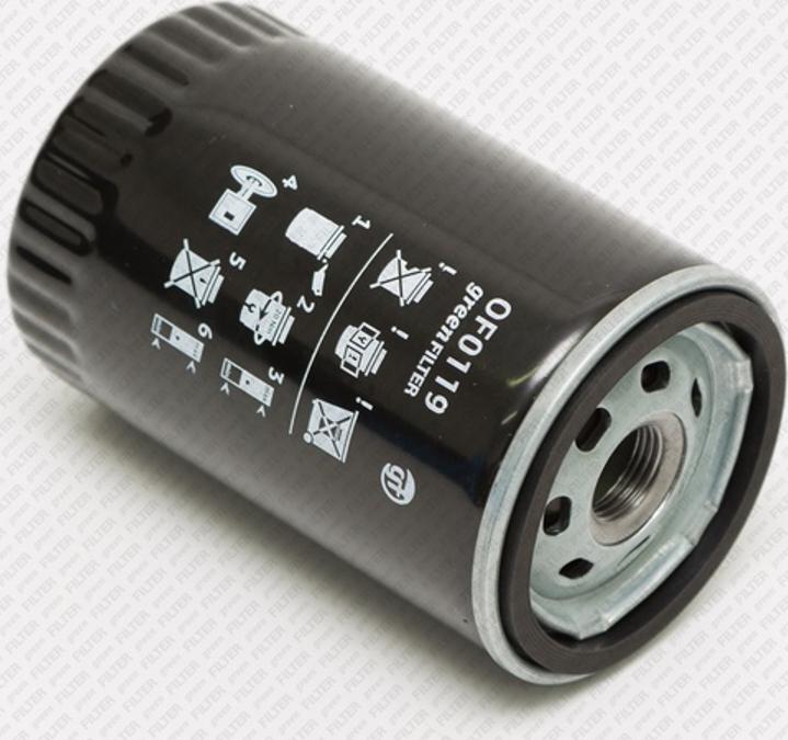 Green Filter OF0119 - Oil Filter car-mod.net