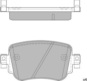 Hagen GP1900 - Brake Pad Set, disc brake car-mod.net