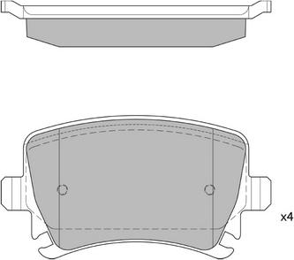 ADVICS-SEA T2N016T - Brake Pad Set, disc brake car-mod.net