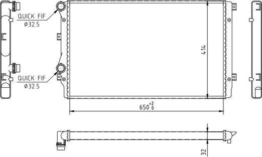 Hart 605 992 - Radiator, engine cooling car-mod.net